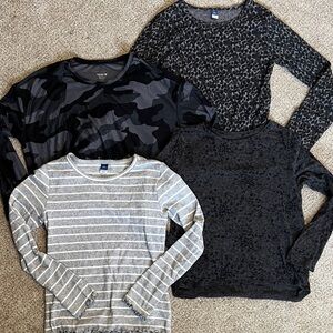 Old Navy Kids Long Sleeve Tees - Camouflage, Leopard, Striped